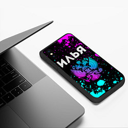 Чехол iPhone XS Max матовый Илья Россия, цвет: 3D-черный — фото 2