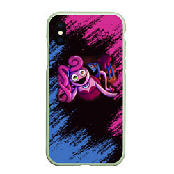 Чехол iPhone XS Max матовый POPPY PLAYTIME Mommy long legs and Haggy Waggy, цвет: 3D-салатовый