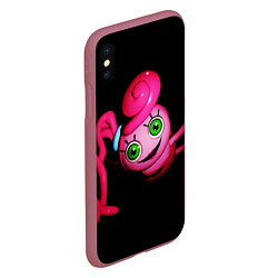 Чехол iPhone XS Max матовый POPPY PLAYTIME - Mommy long legs - Мама длинные но, цвет: 3D-малиновый — фото 2