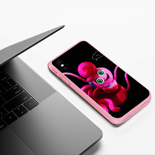 Чехол iPhone XS Max матовый POPPY PLAYTIME - Mommy long legs Мама длинные ноги / 3D-Баблгам – фото 3