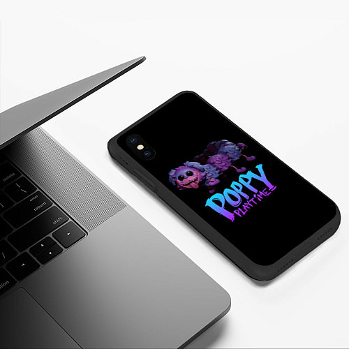 Чехол iPhone XS Max матовый POPPY PLAYTIME PJ Pug-a-Pillar / 3D-Черный – фото 3