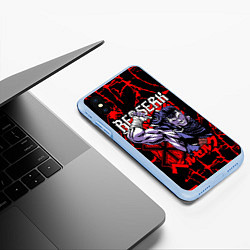 Чехол iPhone XS Max матовый БЕРСЕРК BERSERK GUTS, цвет: 3D-голубой — фото 2