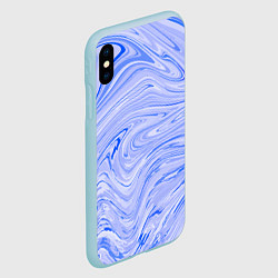 Чехол iPhone XS Max матовый Abstract lavender pattern, цвет: 3D-голубой — фото 2