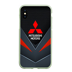 Чехол iPhone XS Max матовый MITSUBISHI - TECHNOLOGY ТЕХНОЛОГИИ, цвет: 3D-салатовый