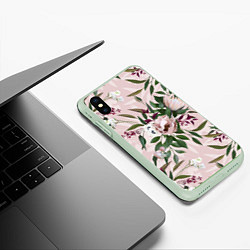 Чехол iPhone XS Max матовый Цветы Букет Из Протей, цвет: 3D-салатовый — фото 2