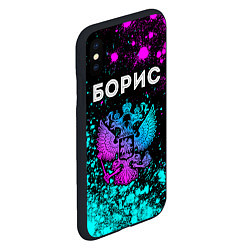 Чехол iPhone XS Max матовый Борис Россия, цвет: 3D-черный — фото 2