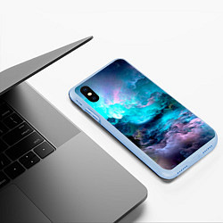 Чехол iPhone XS Max матовый МОРСКОЙ ШТОРМ, цвет: 3D-голубой — фото 2