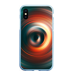 Чехол iPhone XS Max матовый Цветные круги - Black hole