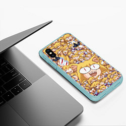 Чехол iPhone XS Max матовый Neco-Arc, цвет: 3D-мятный — фото 2