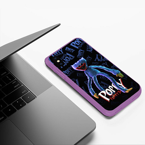 Чехол iPhone XS Max матовый Хагги Вагги PP / 3D-Фиолетовый – фото 3