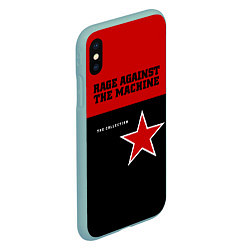 Чехол iPhone XS Max матовый The Collection - Rage Against the Machine, цвет: 3D-мятный — фото 2