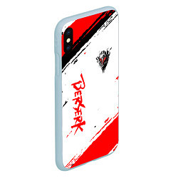 Чехол iPhone XS Max матовый Berserk ЧЁРНАЯ МАСКА, цвет: 3D-голубой — фото 2