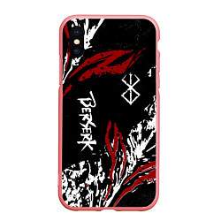 Чехол iPhone XS Max матовый BERSERK BLACK MASK - БЕРСЕРК ЧЁРНАЯ МАСКА, цвет: 3D-баблгам