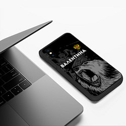 Чехол iPhone XS Max матовый Валентина Россия Медведь, цвет: 3D-черный — фото 2