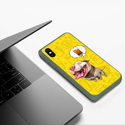 Чехол iPhone XS Max матовый BeerBull / 3D-Темно-зеленый – фото 3