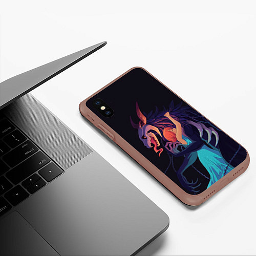 Чехол iPhone XS Max матовый Объятия чародея Невеста чародея / 3D-Коричневый – фото 3