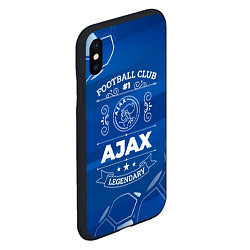 Чехол iPhone XS Max матовый Ajax Football Club Number 1, цвет: 3D-черный — фото 2