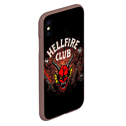 Чехол iPhone XS Max матовый Hellfire club, цвет: 3D-коричневый — фото 2