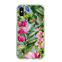 Чехол iPhone XS Max матовый Цветы Эдема
