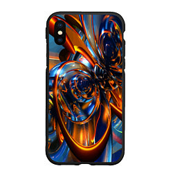 Чехол iPhone XS Max матовый Объёмная футуристическая композиция Абстракция Vol, цвет: 3D-черный