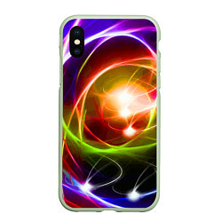 Чехол iPhone XS Max матовый Галактическое звёздное пространство Galactic Star, цвет: 3D-салатовый