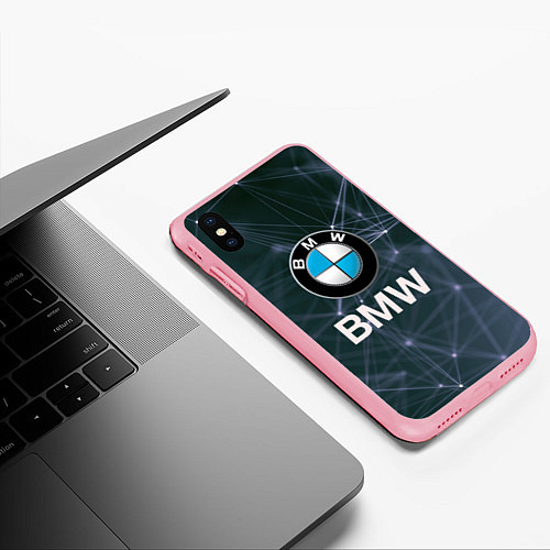 Чехол iPhone XS Max матовый БМВ - BMW Абстракция / 3D-Баблгам – фото 3