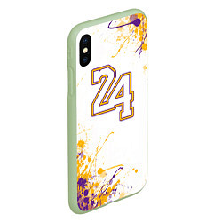 Чехол iPhone XS Max матовый Коби Брайант Lakers 24, цвет: 3D-салатовый — фото 2