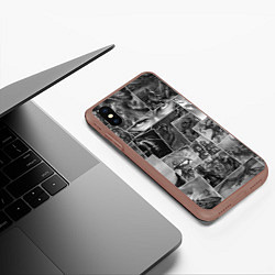 Чехол iPhone XS Max матовый Тёмные души комикс, цвет: 3D-коричневый — фото 2