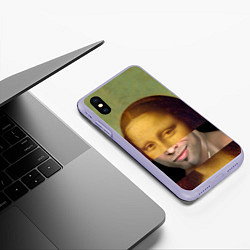 Чехол iPhone XS Max матовый Рикардо Лиза, цвет: 3D-светло-сиреневый — фото 2