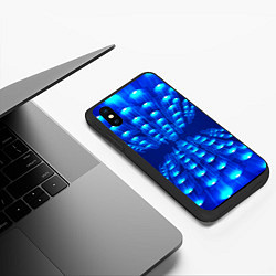 Чехол iPhone XS Max матовый GLOWING SPOTLIGHTS, цвет: 3D-черный — фото 2