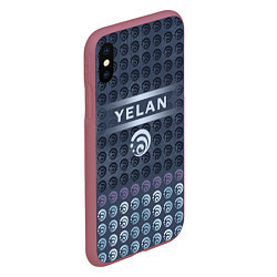 Чехол iPhone XS Max матовый Е Лань Yelan Elements Genshin Impact, цвет: 3D-малиновый — фото 2