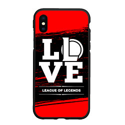 Чехол iPhone XS Max матовый League of Legends Love Классика, цвет: 3D-черный