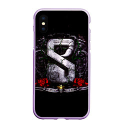 Чехол iPhone XS Max матовый Sting in the Tail - Scorpions, цвет: 3D-сиреневый