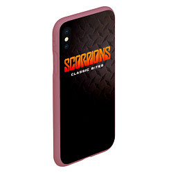 Чехол iPhone XS Max матовый Classic Bites - Scorpions, цвет: 3D-малиновый — фото 2