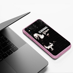 Чехол iPhone XS Max матовый In Trance - Scorpions, цвет: 3D-розовый — фото 2