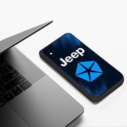 Чехол iPhone XS Max матовый JEEP Абстракция, цвет: 3D-черный — фото 2