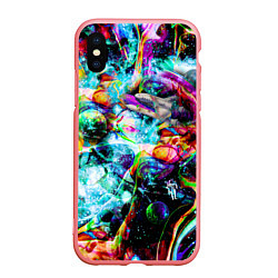 Чехол iPhone XS Max матовый Красочный космос, цвет: 3D-баблгам