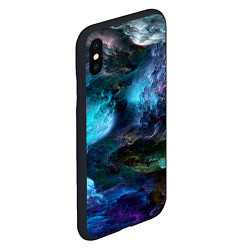 Чехол iPhone XS Max матовый Неоновые облака neon clouds, цвет: 3D-черный — фото 2