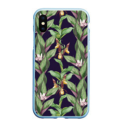Чехол iPhone XS Max матовый Цветы Орхидеи