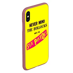 Чехол iPhone XS Max матовый Never Mind the Bollocks, Heres the Sex Pistols, цвет: 3D-малиновый — фото 2