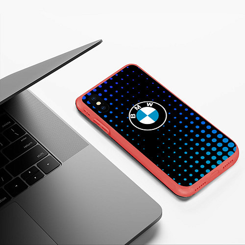 Чехол iPhone XS Max матовый Bmw : Абстракция Кружки / 3D-Красный – фото 3