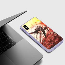 Чехол iPhone XS Max матовый BERSERK ГАТС РУНА спина, цвет: 3D-светло-сиреневый — фото 2