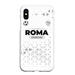 Чехол iPhone XS Max матовый Roma Champions Униформа, цвет: 3D-белый