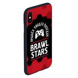 Чехол iPhone XS Max матовый Brawl Stars Пришел, Увидел, Победил, цвет: 3D-черный — фото 2