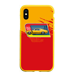 Чехол iPhone XS Max матовый Super Muscle Car, цвет: 3D-желтый