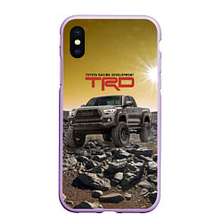 Чехол iPhone XS Max матовый Toyota Racing Development Desert Тойота в каменист, цвет: 3D-сиреневый