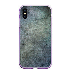 Чехол iPhone XS Max матовый Серая текстура с трещинами, цвет: 3D-сиреневый