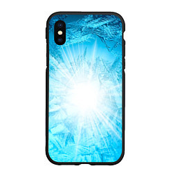 Чехол iPhone XS Max матовый Лед Вспышка света, цвет: 3D-черный