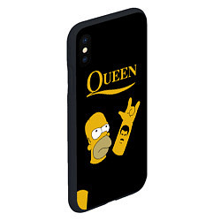 Чехол iPhone XS Max матовый Queen Гомер Симпсон Рокер, цвет: 3D-черный — фото 2