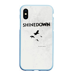 Чехол iPhone XS Max матовый The Sound of Madness - Shinedown, цвет: 3D-голубой